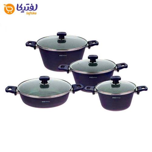 رنگ بنفش سرویس قابلمه کاج نچسب نورا 8 پارچه