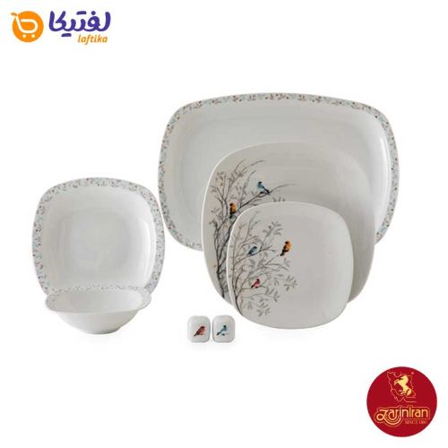 سرویس با کیفیت 27 پارچه غذاخوری چینی زرین ایتالیا اف طرح رسپینا 6 نفره