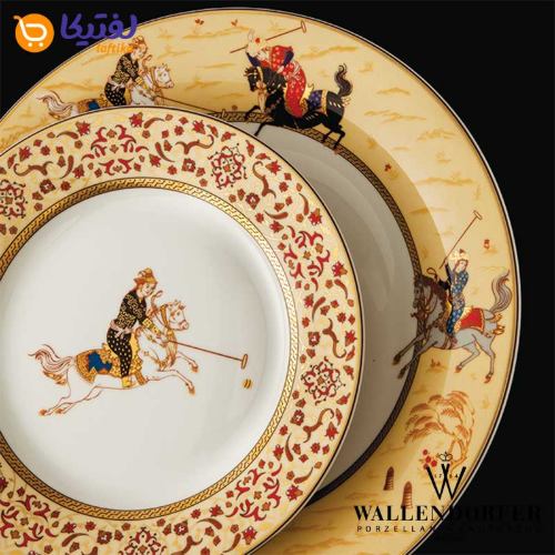 بشقاب سرویس چینی چوگان والندورفر Wallendorfer شهرزاد 12 نفره 108 پارچه
