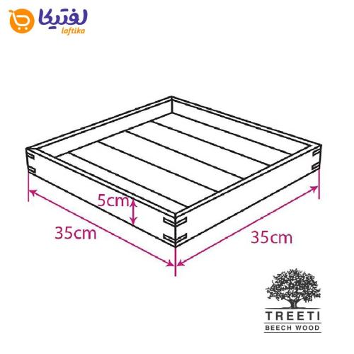 سینی چوبی مربع طرح ژاپنی تریتی سایز 35 کد B3644