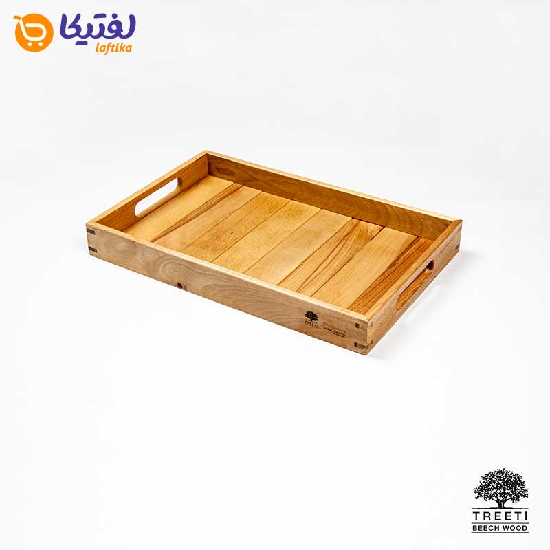 سینی چوبی دسته دار تریتی طرح ژاپنی سایز بزرگ B3622