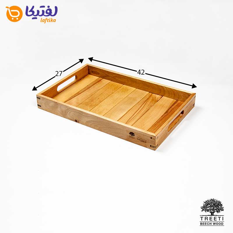 سینی چوبی دسته دار تریتی طرح ژاپنی سایز بزرگ B3622