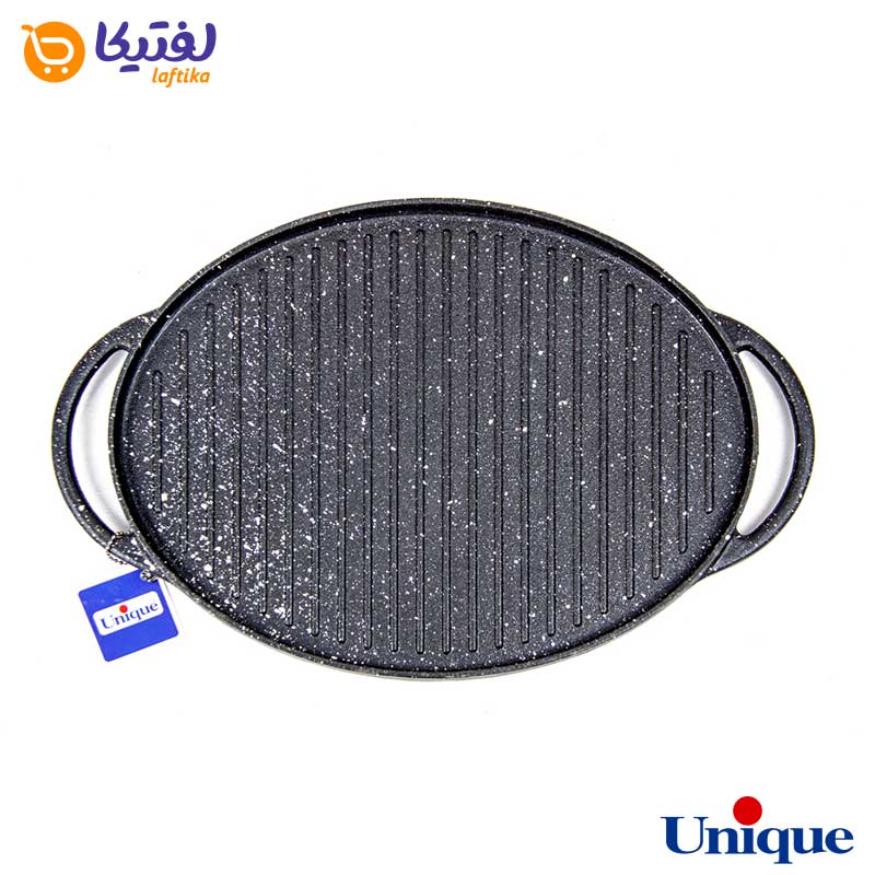 تابه گریل چدنی یونیک بیضی درب دار UN-6011