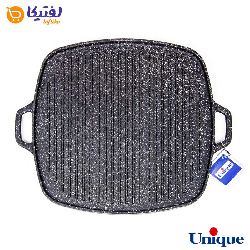 تابه گریل چدنی یونیک مربع درب دار 32 سانتیمتری UN-6009