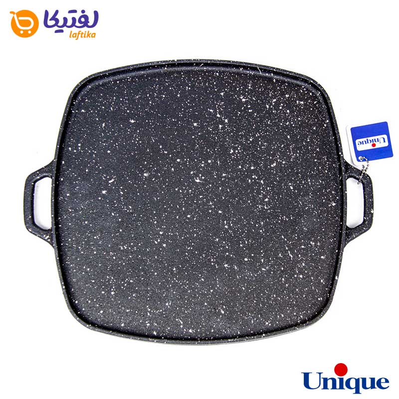 تابه گریل چدنی یونیک مربع درب دار 32 سانتیمتری UN-6009