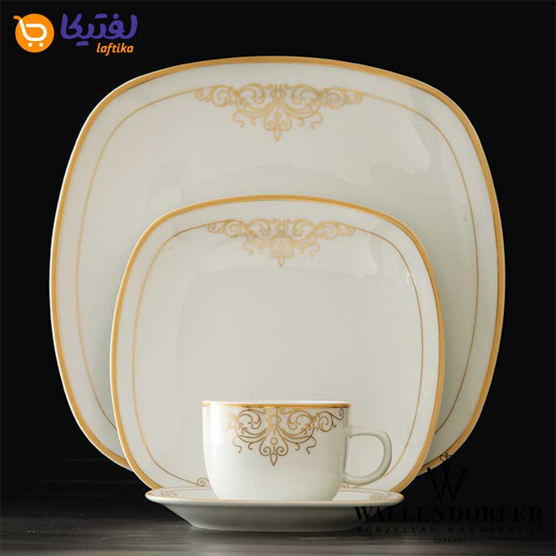 مشخصات سرویس چینی والندورفر Wallendorfer کواترو طرح موناکو 12 نفره