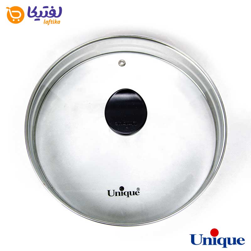 تابه گریل چدنی یونیک درب دار با زیره چوبی UN-6005