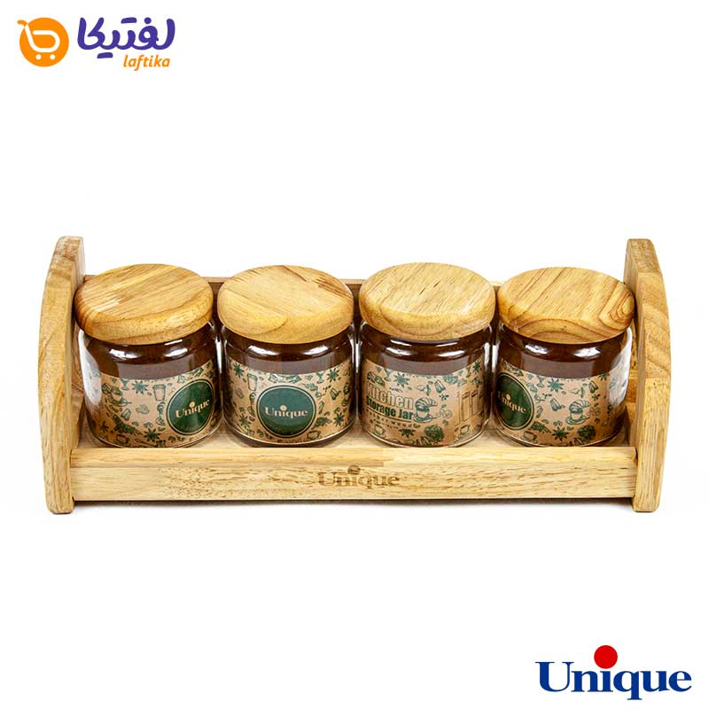 ست ادویه 4 عددی پایه دار یونیک UN-6133