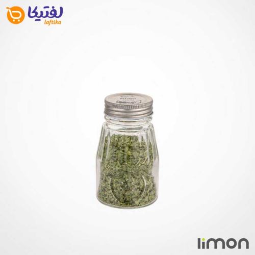 جا ادویه شیشه ای درب فلزی 240 میلی لیتر لیمون