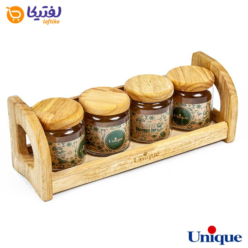 ست ادویه 4 عددی پایه دار یونیک UN-6133