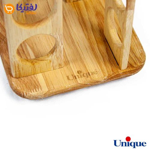 ست جاادویه ای گردان چوبی یونیک مربع 12 تایی UN-6111