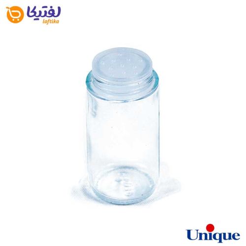 ظرف شیشه ای ادویه درب چوبی یونیک