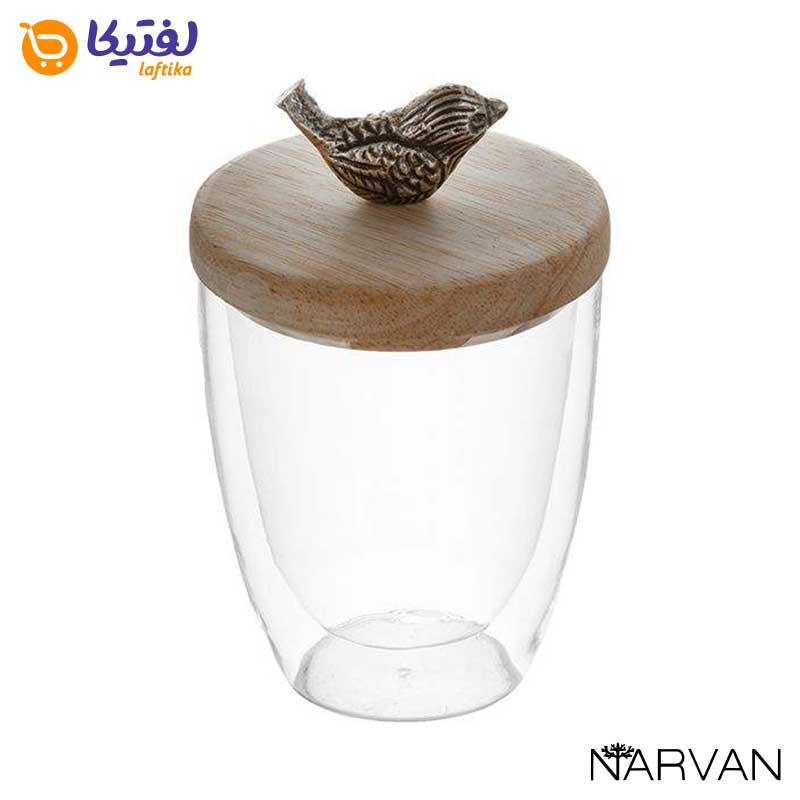 ست ادویه چوبی چهارخانه گل دار نارون R2714