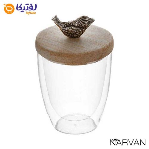 ست ادویه چوبی چهارخانه گل دار نارون R2714