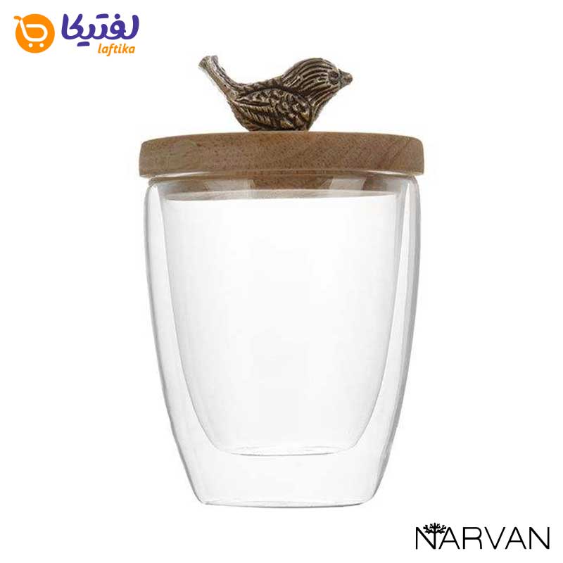 ست ادویه چوبی چهارخانه گل دار نارون R2714