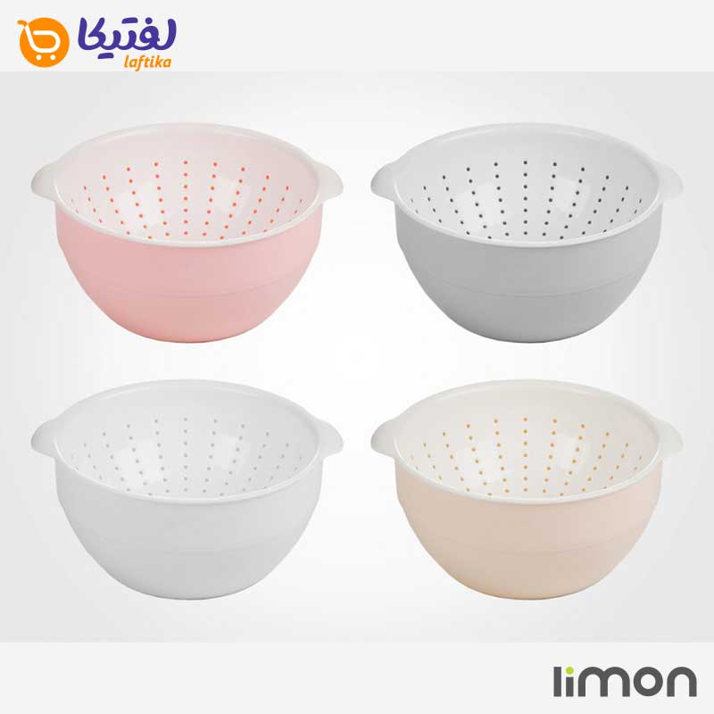 سرویس کاسه و آبکش گرد لیمون سایز 3