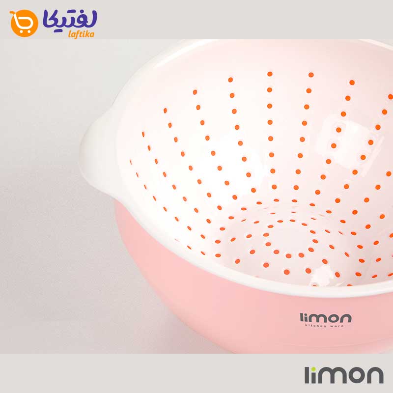 سرویس کاسه و آبکش گرد لیمون سایز 3