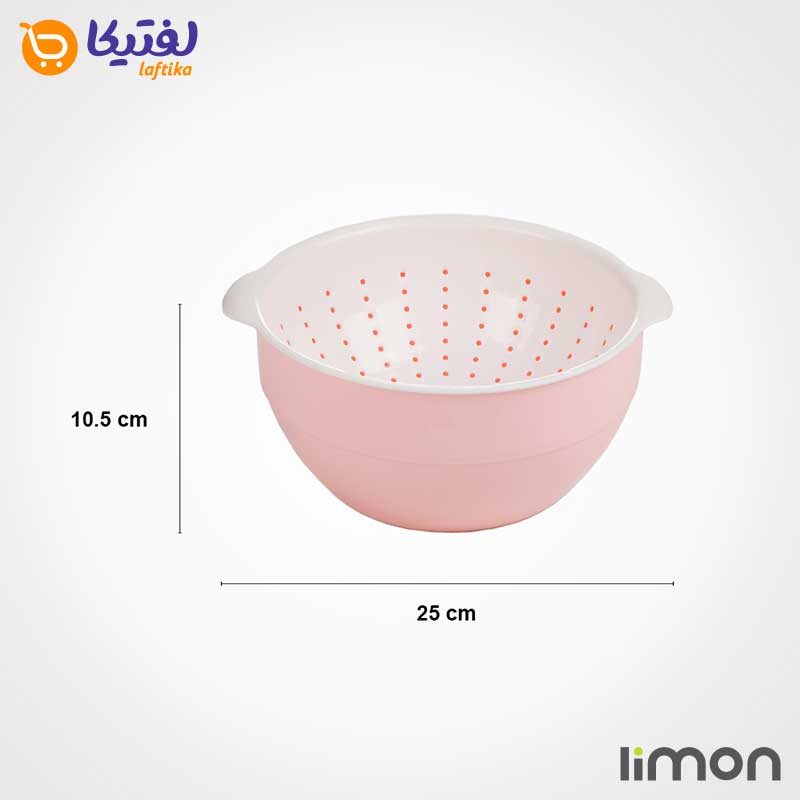سرویس کاسه و آبکش گرد لیمون سایز 3