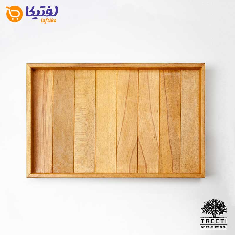 سینی چوبی پایه دار طرح ژاپنی تریتی سایز بزرگ B3612