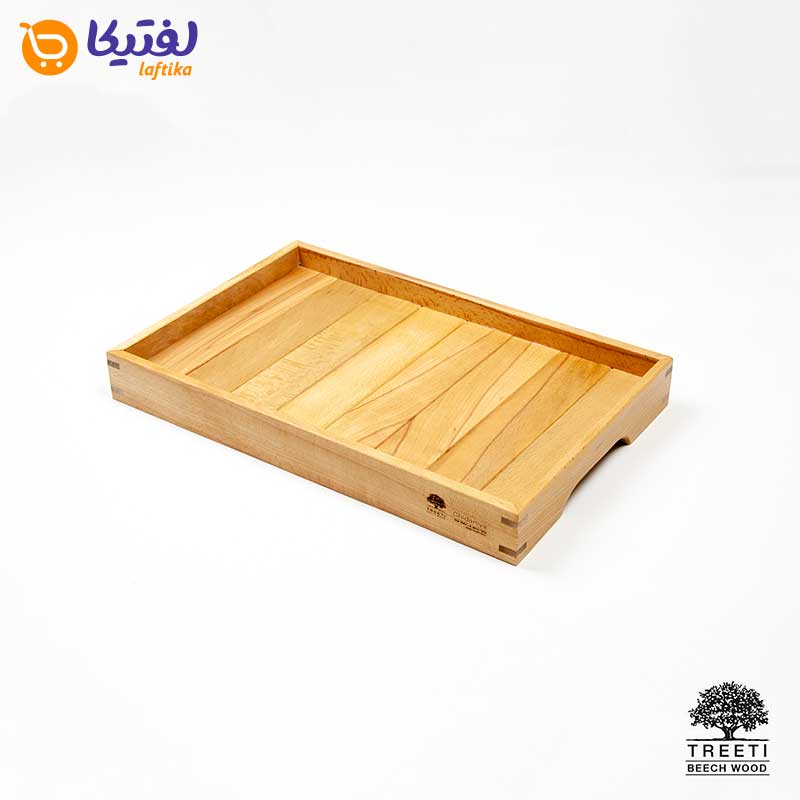 سینی چوبی پایه دار طرح ژاپنی تریتی سایز بزرگ B3612