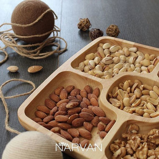 اردورخوری چوبی مربع پنج خانه بزرگ نارون R2112
