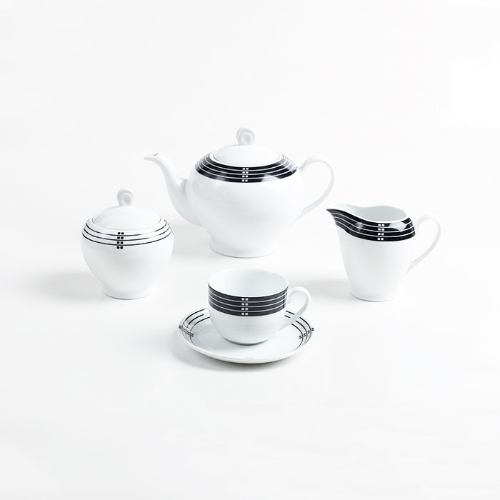 سرویس چینی 17 پارچه چای خوری ایتالیا اف چینی زرین کژال