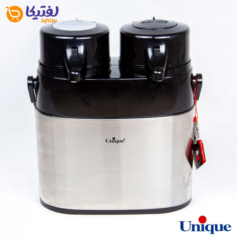 فلاسک دوقلو 1 لیتر استیل شیشه دار یونیک UN-9040