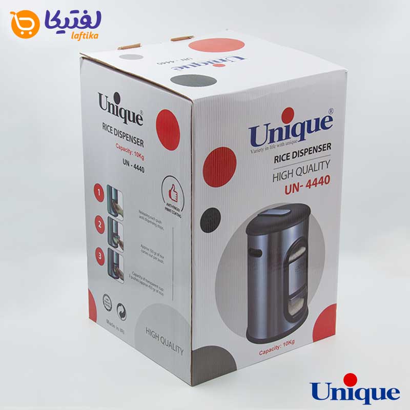 سطل برنج 10 کیلویی استیل یونیک پیمانه دار UN-4440