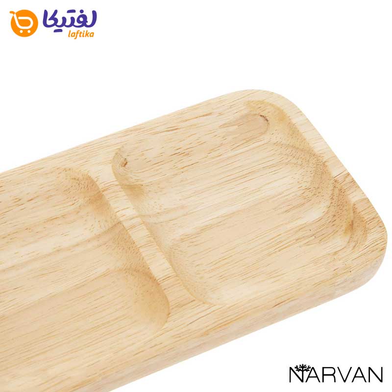 تخته سرو چوبی مستطیل سه خانه نارون R2914