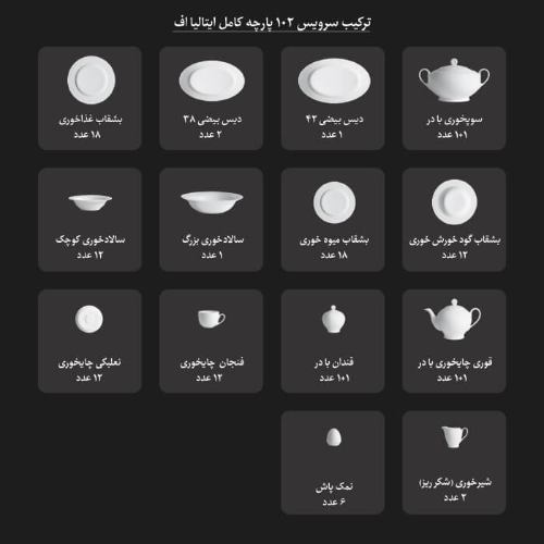 اقلام سرویس چینی زرین
