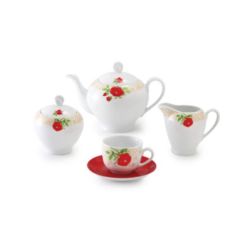 سرویس 17 پارچه چای خوری ایتالیا اف طرح شارلوت