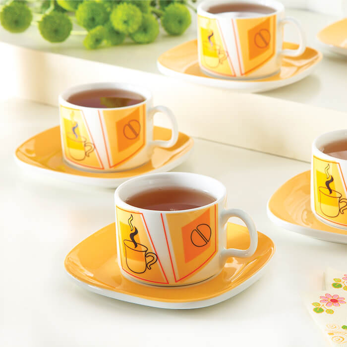 سرویس چینی 12 پارچه چای خوری هماکلاس چینی زرین بامداد