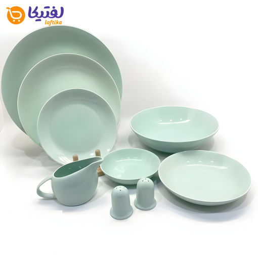 سرویس سرامیکی کلارا سبز چینی نور 6 نفره 30 پارچه