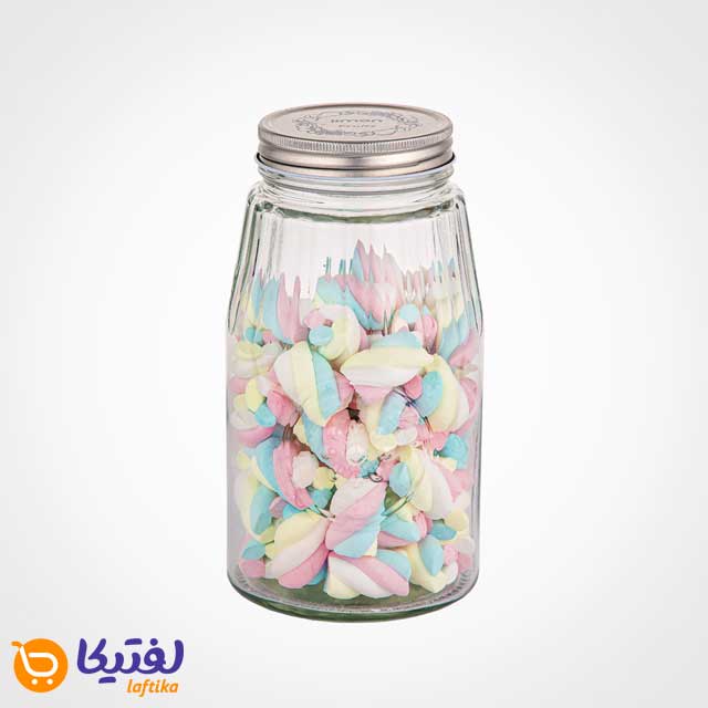 بانکه-شیشه-ای-1.8-لیتر-درب-فلزی-لیمون