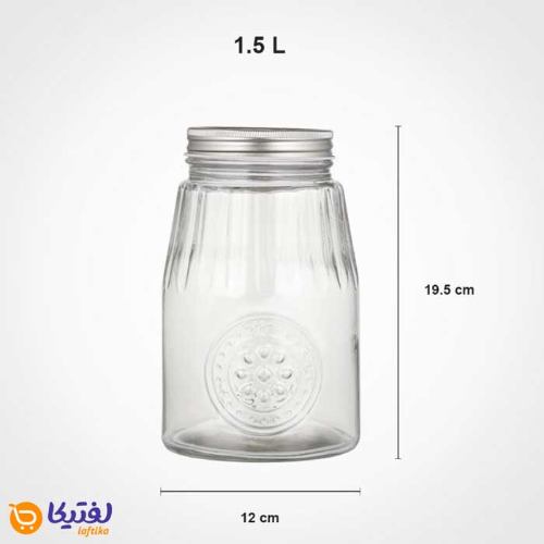 سایز-بانکه-شیشه-ای-1,5-لیتر-درب-فلزی-لیمون
