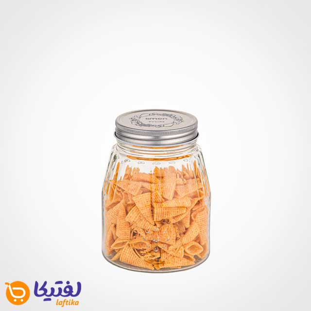 بانکه-شیشه-ای-1,1-لیتر-درب-فلزی--لیمون