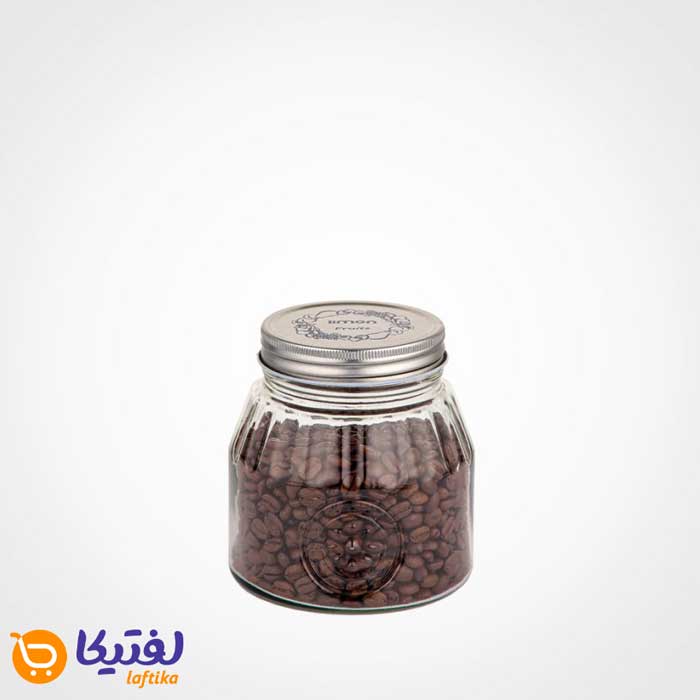 بانکه--شیشه-ای-890-میلی-لیتر-درب-فلزی-لیمون