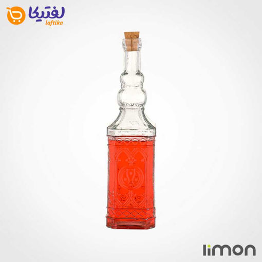 بطری 4 گوش درب چوب پنبه ای بلند لیمون 1890