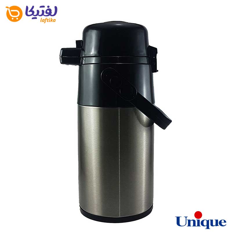 فلاسک دو قلو 1.3+1.3 لیتر استیل شیشه دار UN-9031