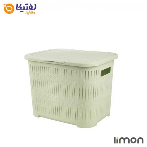سبد رخت دربدار کوتاه طرح بامبو لیمون