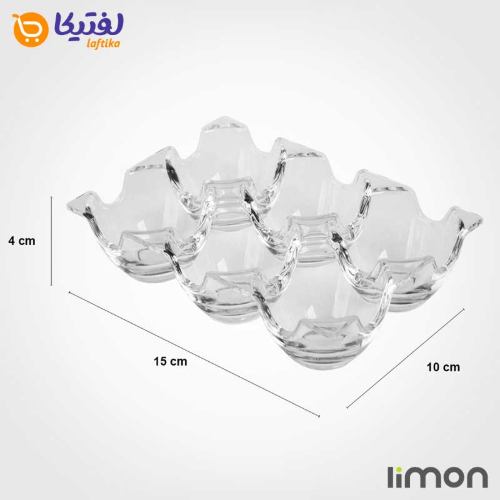 جا تخم مرغی کریستال لیمون 6 عددی