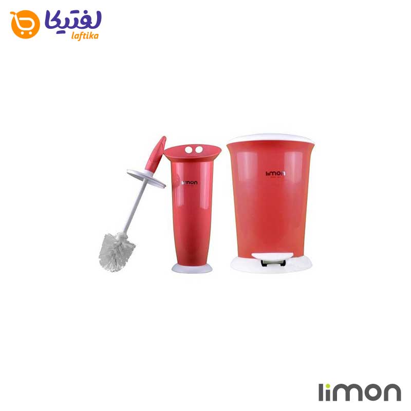 سطل و فرچه دستشویی ساده لیمون