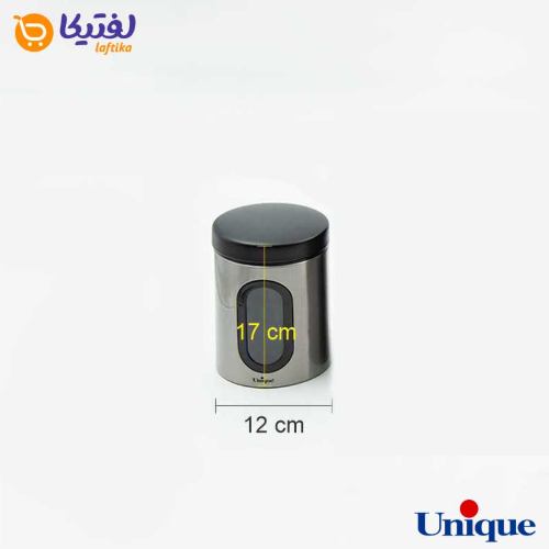 ظرف حبوبات 1 لیتر پنجره دار استیل یونیک UN-5970