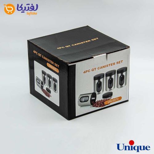 ظرف حبوبات 1 لیتر پنجره دار استیل یونیک UN-5970