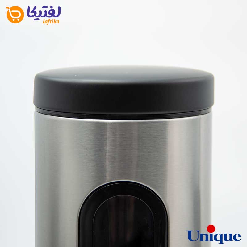 ظرف حبوبات در 4 سایز پنجره دار استیل یونیک UN-5990