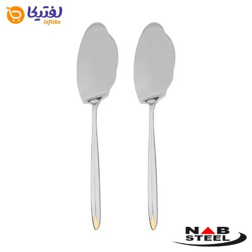 سرویس قاشق و چنگال پالرمو دور طلایی ناب استیل 116 پارچه با جعبه