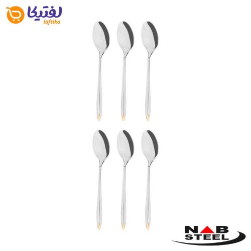 طراحی سرویس قاشق و چنگال پالرمو دور طلایی ناب استیل