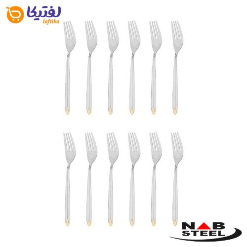 سرویس قاشق و چنگال پالرمو دور طلایی ناب استیل 116 پارچه برای 18 نفر