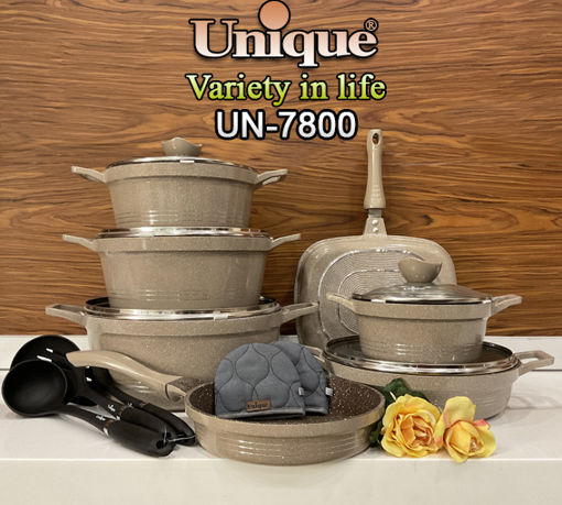 سرویس آشپزخانه 16 پارچه نسکافه ای کلاسیک یونیک UN-7800