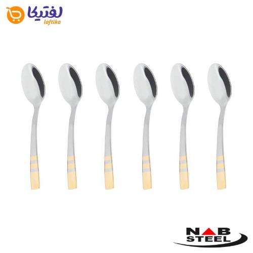 سرویس 128 پارچه ناب استیل مدل فلورانس با جعبه کادویی (دور طلایی)